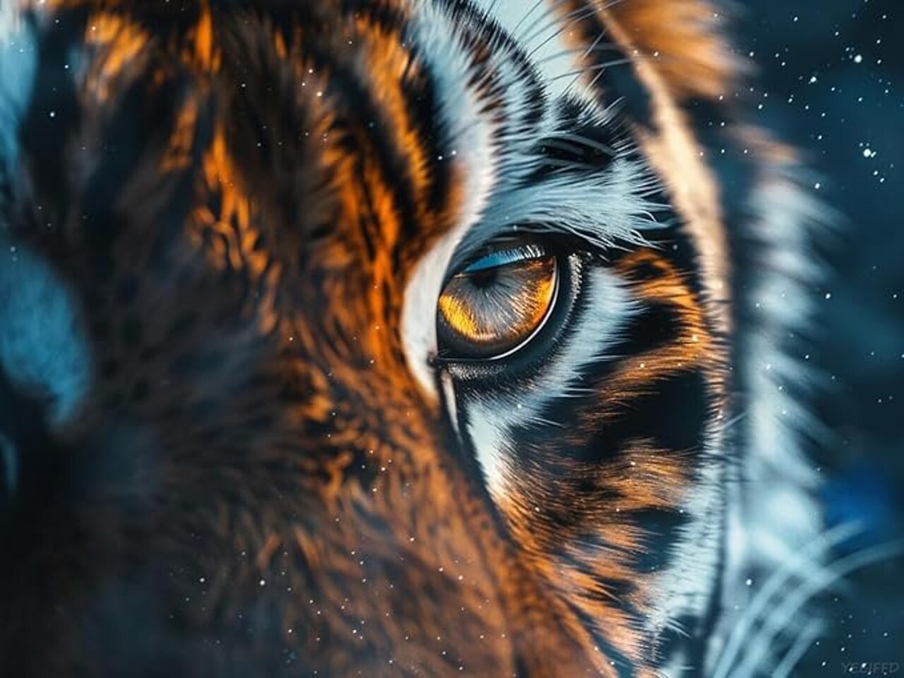 DIY Diamond Painting Tiger Eyes, Starry Gazing Animals, Gem Art Painting with Diamond Home Wall Decoration, Pet Store, Office, Bedroom Decoration Gift 12x16 Inches